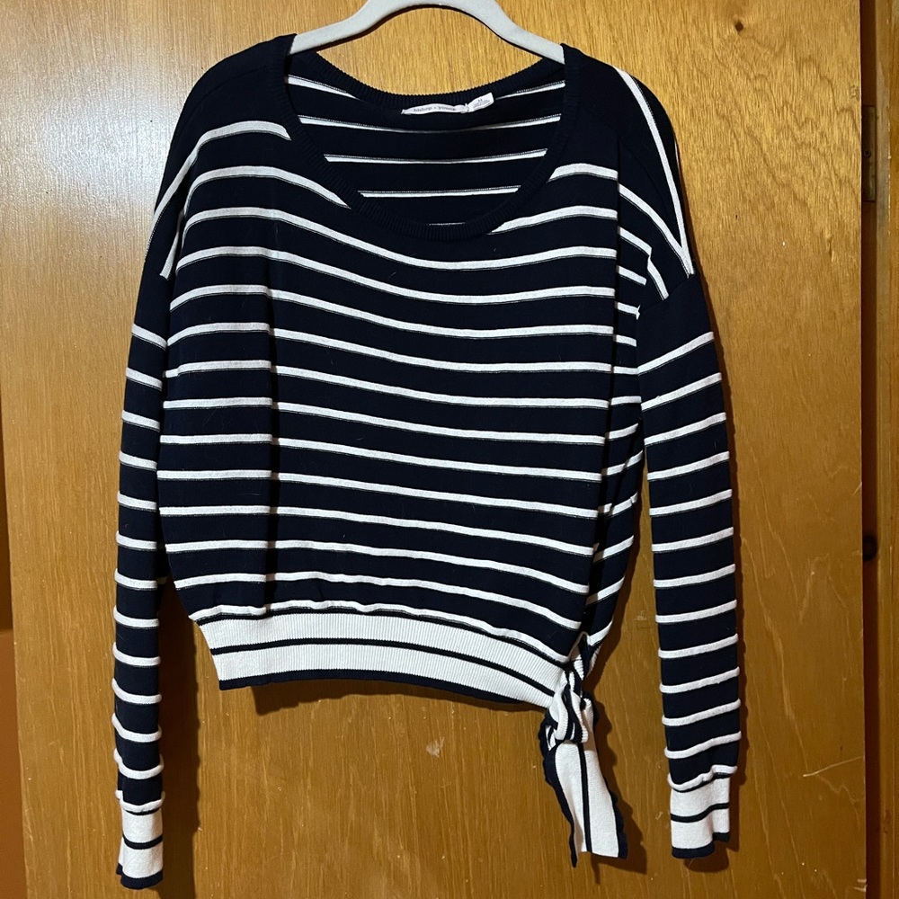 Bishop + Young Side Tie Striped Sweater